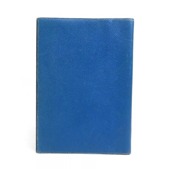 Auth HERMES Agenda/Note Cover Blue Leather - Picture 3 of 15